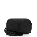 Saint Laurent Matelasse Grain de Poudre Monogram Lou Mini Camera Bag (SHF-UkqO9o)