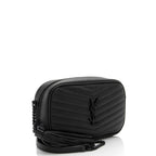 Saint Laurent Matelasse Grain de Poudre Monogram Lou Mini Camera Bag (SHF-UkqO9o)