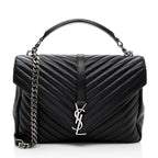 Saint Laurent Matelasse Lambskin Classic Monogram Large College Bag (SHF-18019)