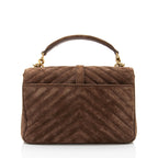 Saint Laurent Matelasse Suede Monogram College Medium Shoulder Bag (SHF-ttFAad)