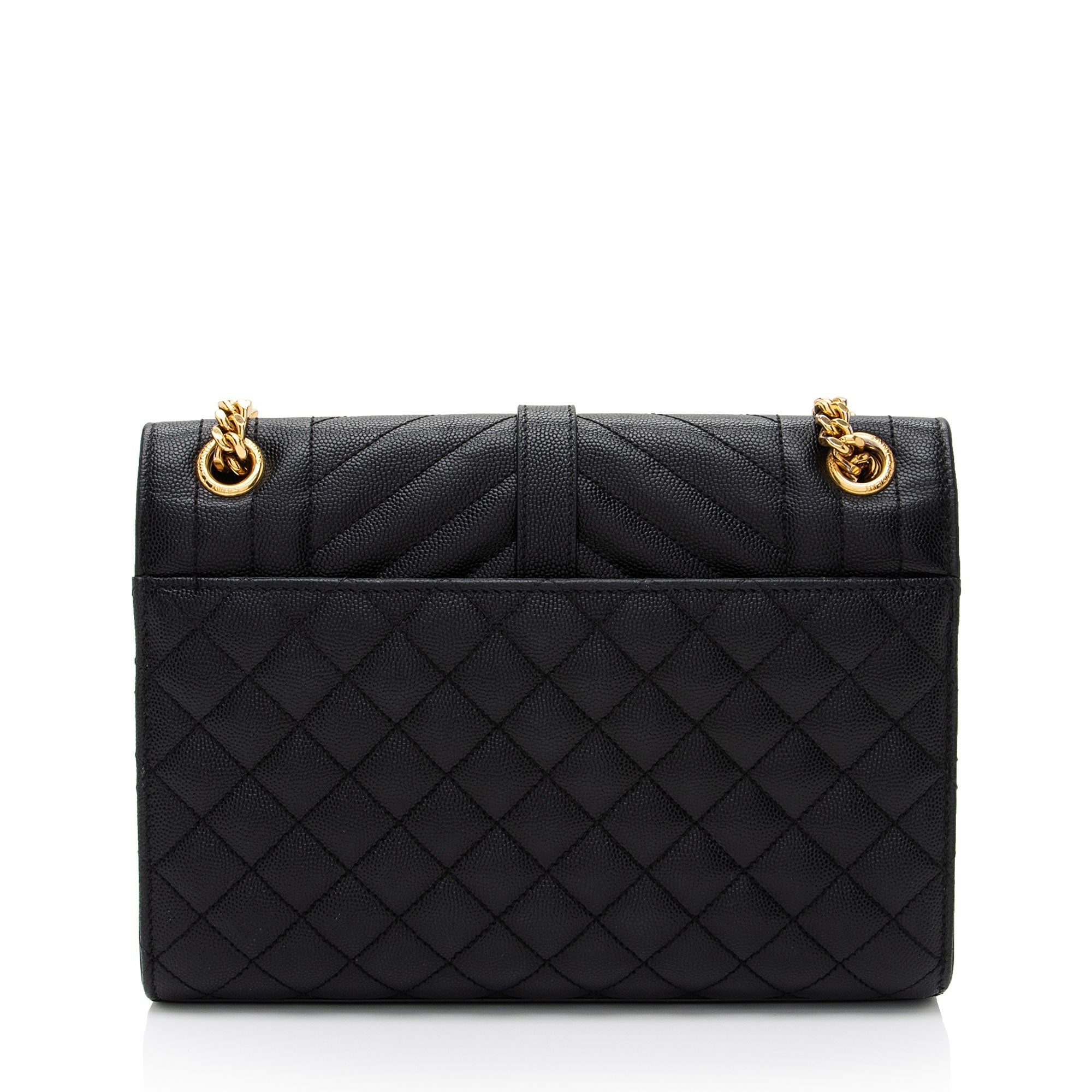 Saint Laurent Mixed Matelasse Grain de Poudre Monogram Medium Shoulder Bag (SHF-rmK6K7)