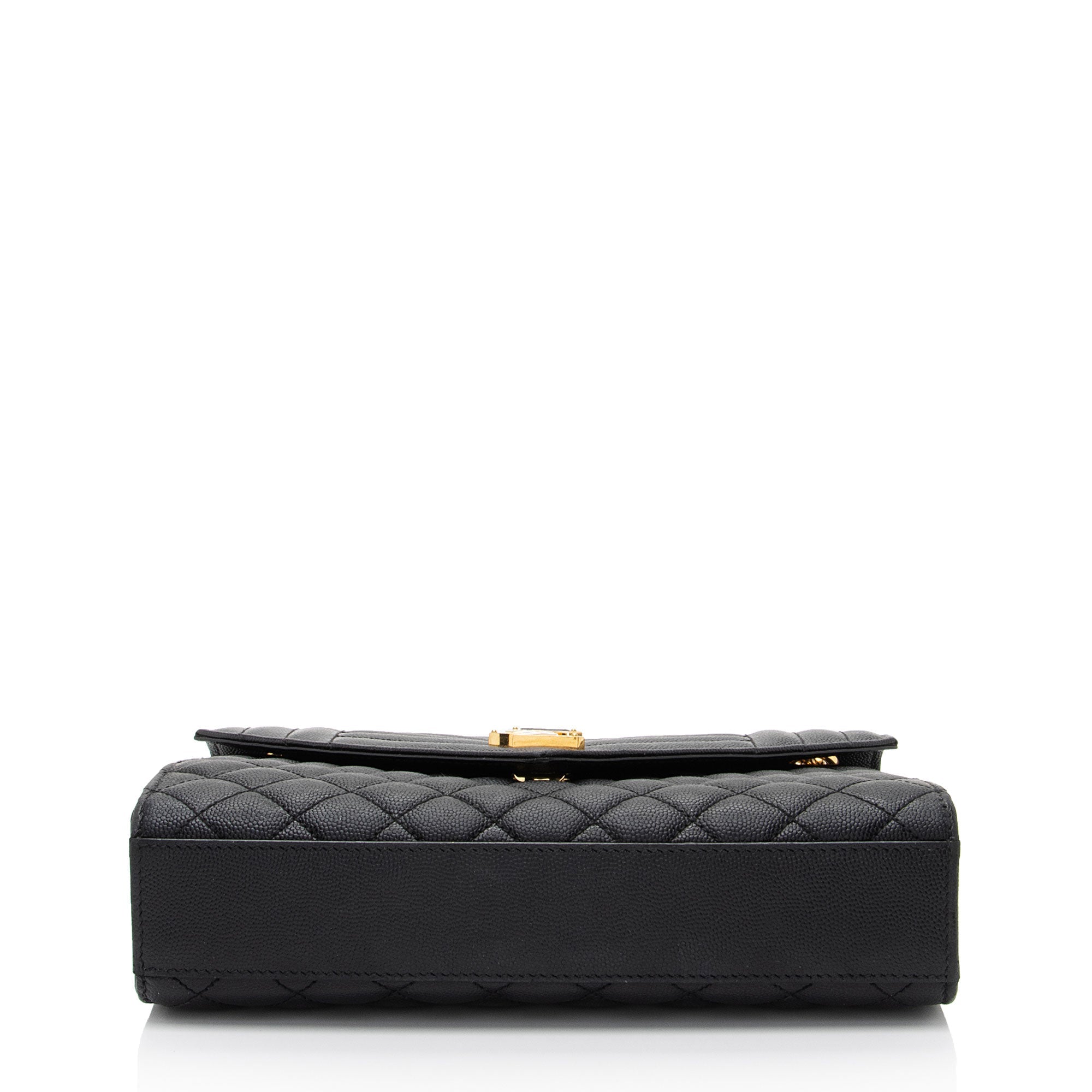 Saint Laurent Mixed Matelasse Grain de Poudre Monogram Medium Shoulder Bag (SHF-rmK6K7)