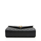 Saint Laurent Mixed Matelasse Grain de Poudre Monogram Medium Shoulder Bag (SHF-q1dWci)