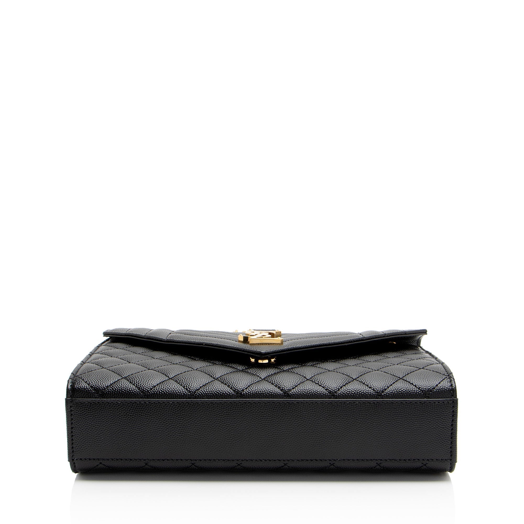 Saint Laurent Mixed Matelasse Grain de Poudre Monogram Medium Shoulder Bag (SHF-q1dWci)
