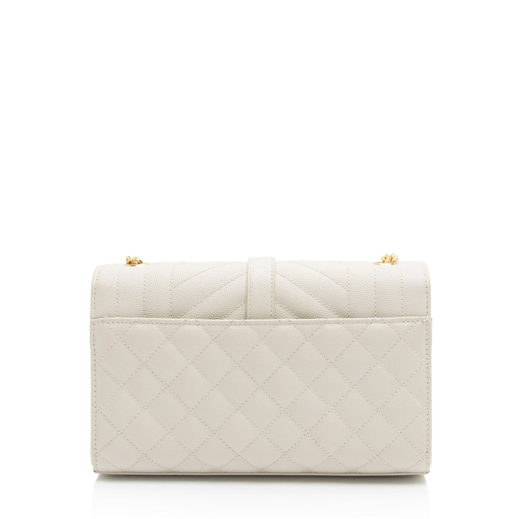 Saint Laurent Mixed Matelasse Grain de Poudre Monogram Small Shoulder Bag (SHF-oA3l6q)