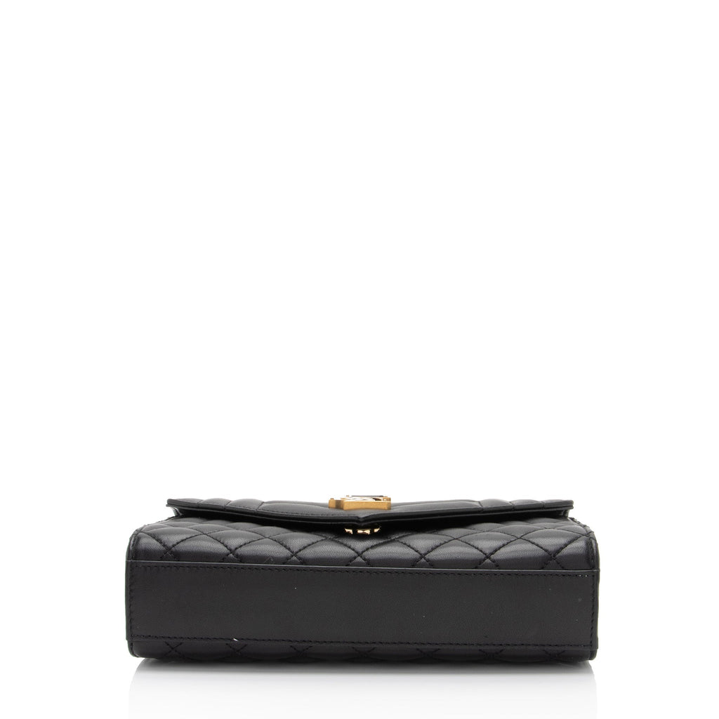 Saint Laurent Mixed Matelasse Lambskin Monogram Small Shoulder Bag (SHF-gYiuTh)