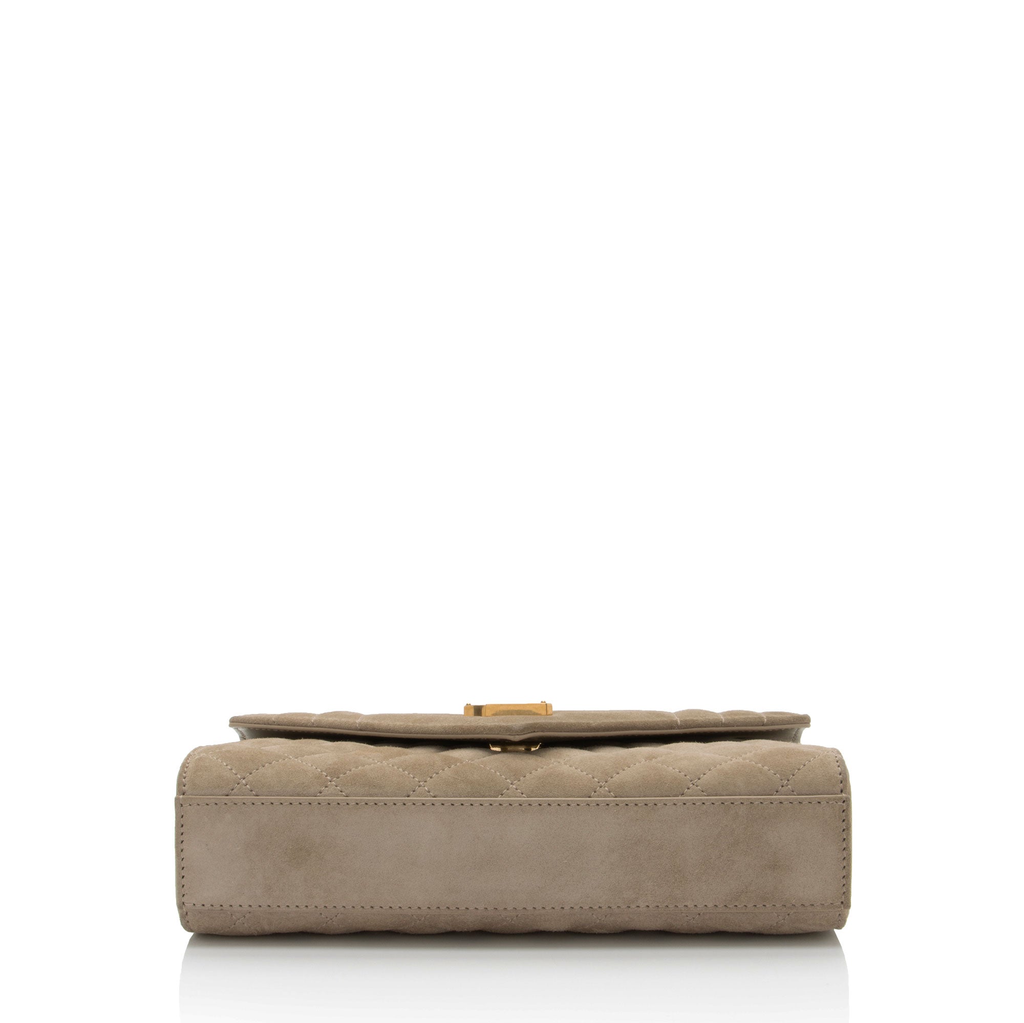 Saint Laurent Mixed Matelasse Suede Monogram Small Shoulder Bag (SHF-zJcR5Y)