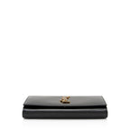 Saint Laurent Patent Leather Monogram Kate Wallet on Chain (SHF-T42QXZ)