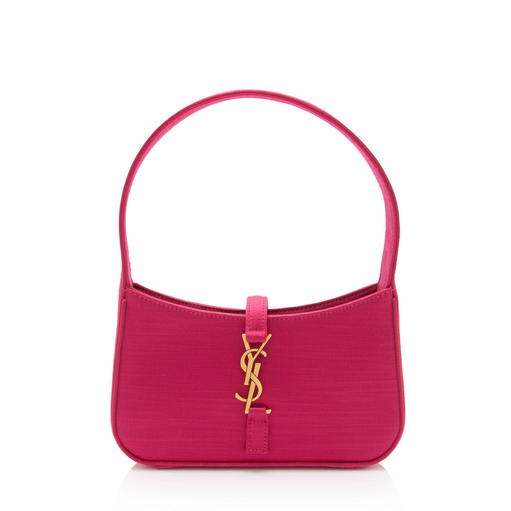Saint Laurent Satin Monogram Le 5 A 7 Mini Hobo (SHF-TY5jhD)
