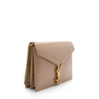Saint Laurent Smooth Calfskin Monogram Cassandra Shoulder Bag (SHF-14588)