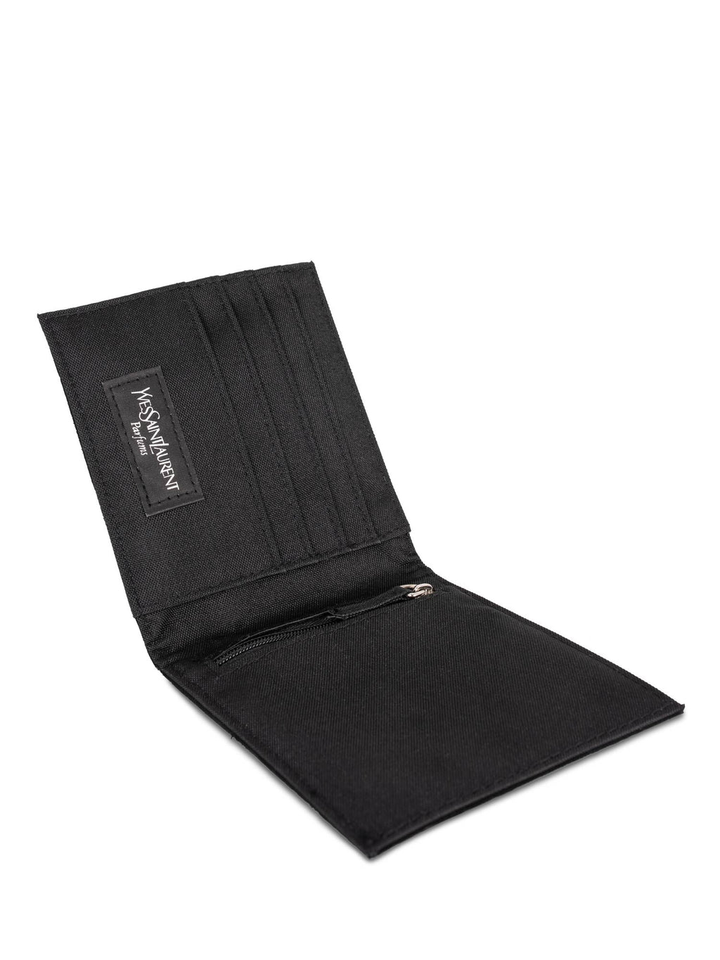 Saint Laurent Suede Logo Square Wallet Black