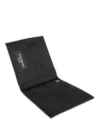 Saint Laurent Suede Logo Square Wallet Black