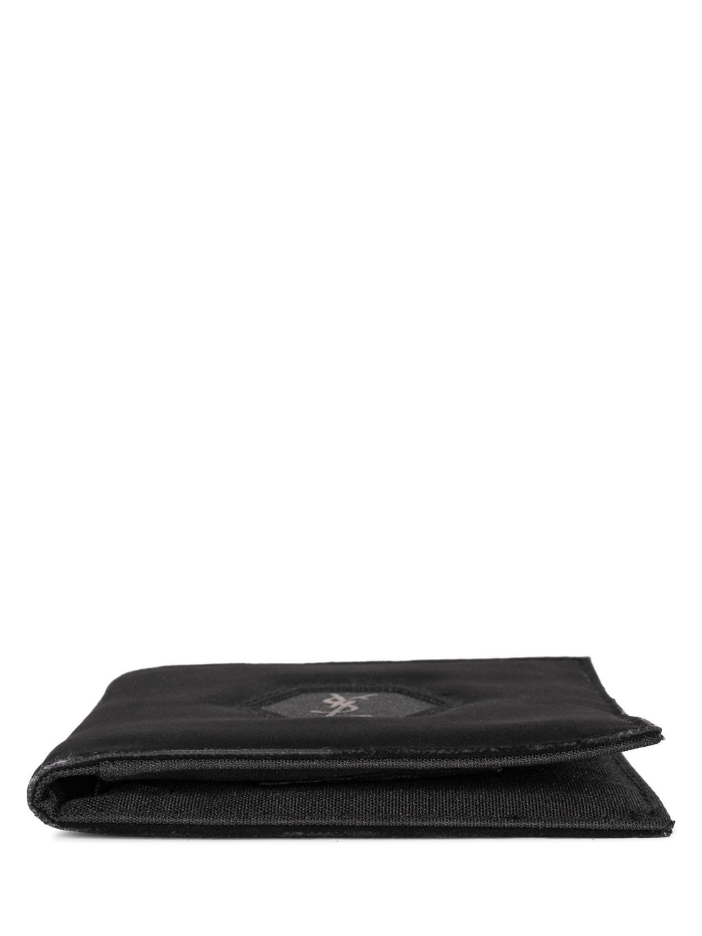 Saint Laurent Suede Logo Square Wallet Black