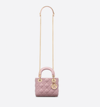 MINI LADY DIOR BAG Antique Pink Cannage Lambskin