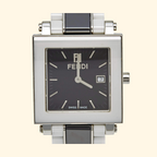 Fendi Black Ceramic Stainless Steel 6200G Women's Wristwatch 30mm