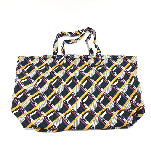 FENDI Tote Bag Leather / nylon White / Navy FIRA FIRA Eco bag Shoulder Bag Women