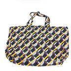 FENDI Tote Bag Leather / nylon White / Navy FIRA FIRA Eco bag Shoulder Bag Women