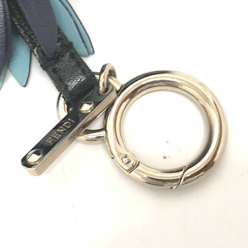 FENDI Bag charm 7AR677 Fur, Leather wine-red fruits pineapple bonbon charm