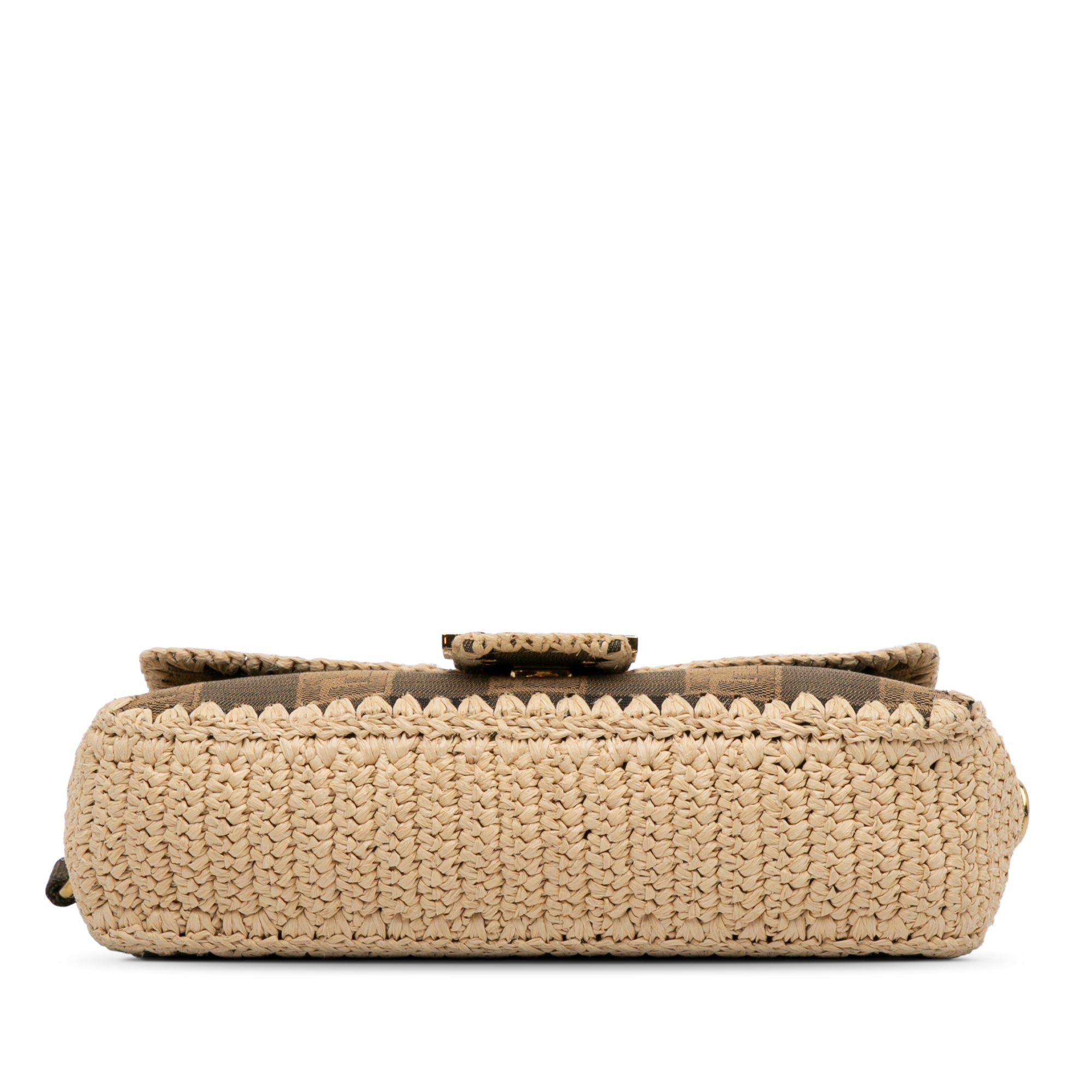 Fendi Baguette Raffia Mamma Pequin Canvas