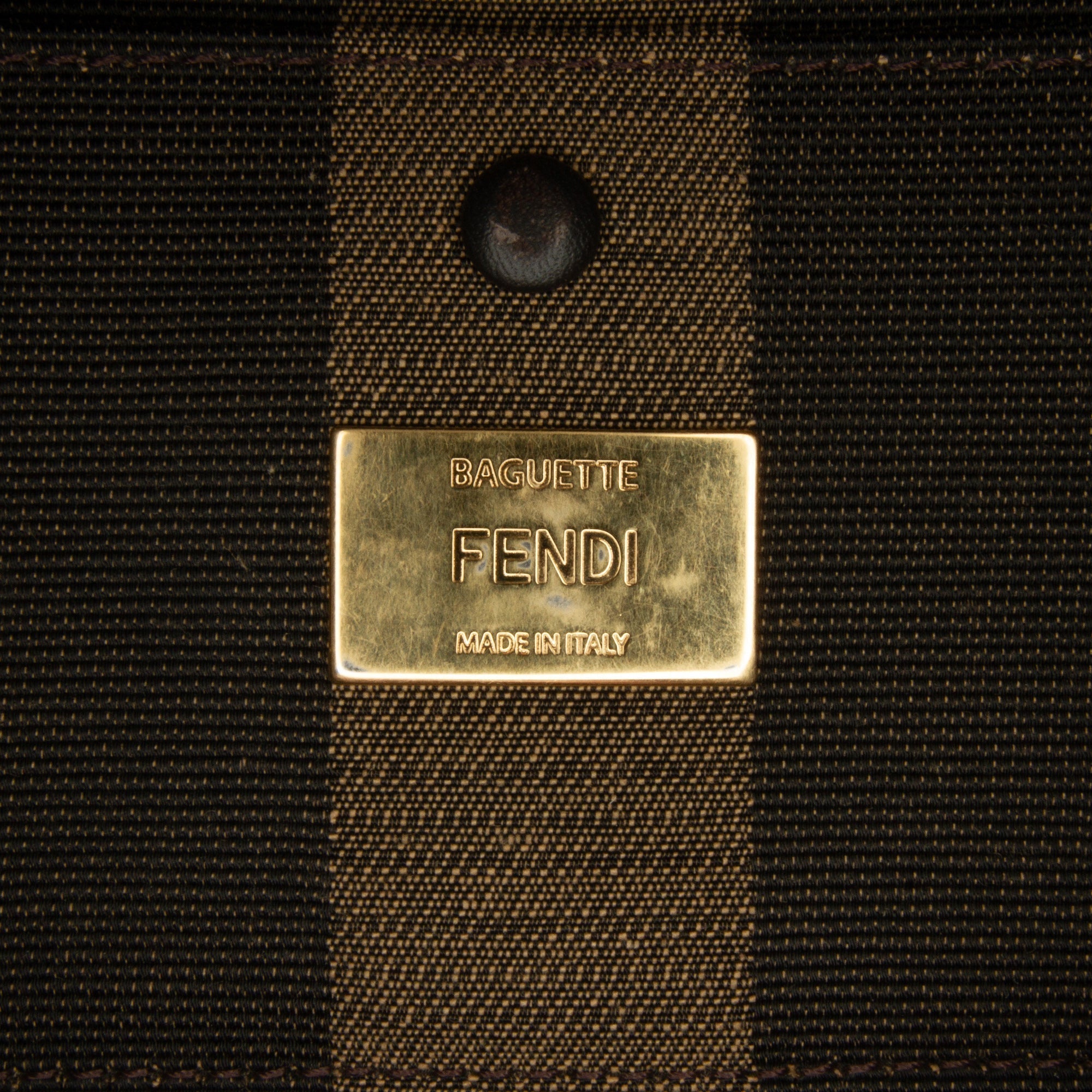Fendi Baguette Raffia Mamma Pequin Canvas