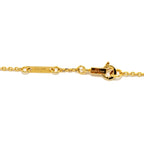 CELINE Triomphe Cube Crystal Necklace Gold Tone