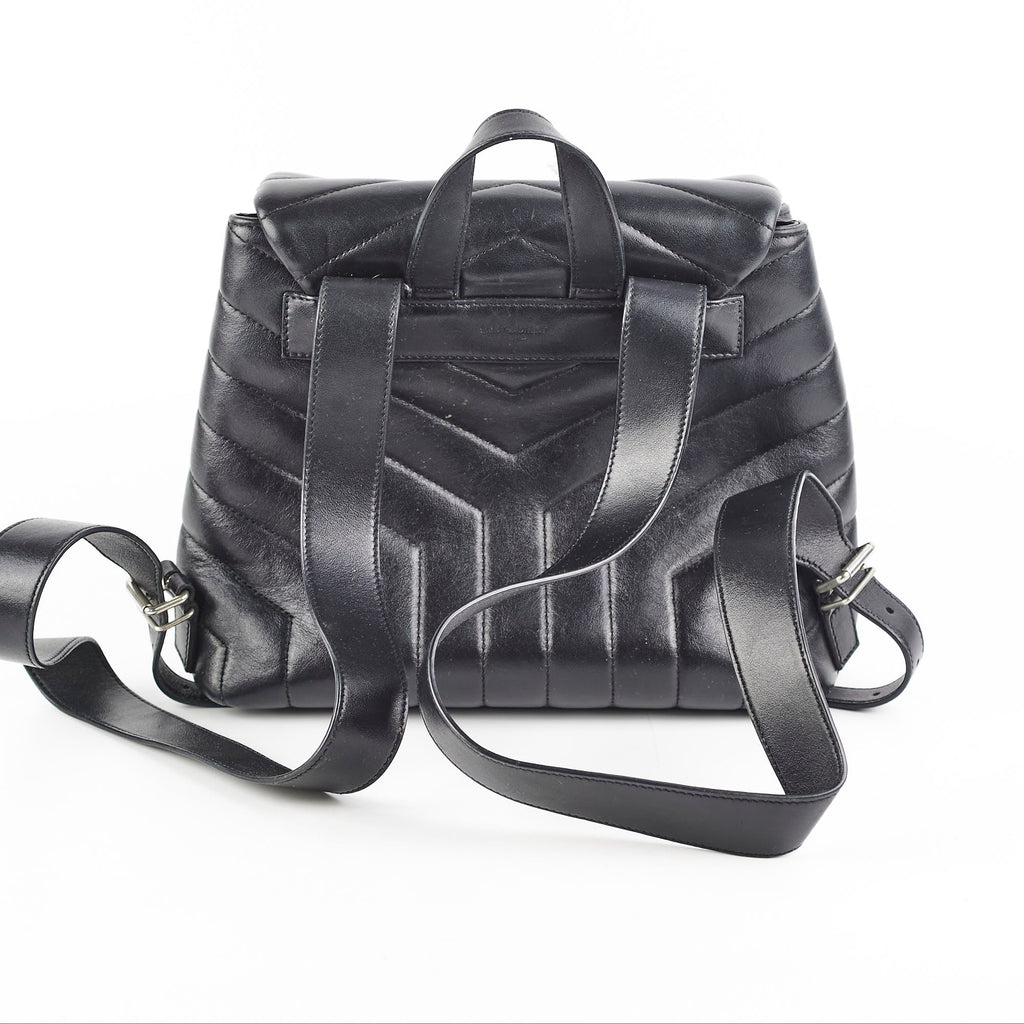 Saint Laurent Lou Small Black Backpack