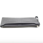 Saint Laurent Croc Embossed Black Clutch