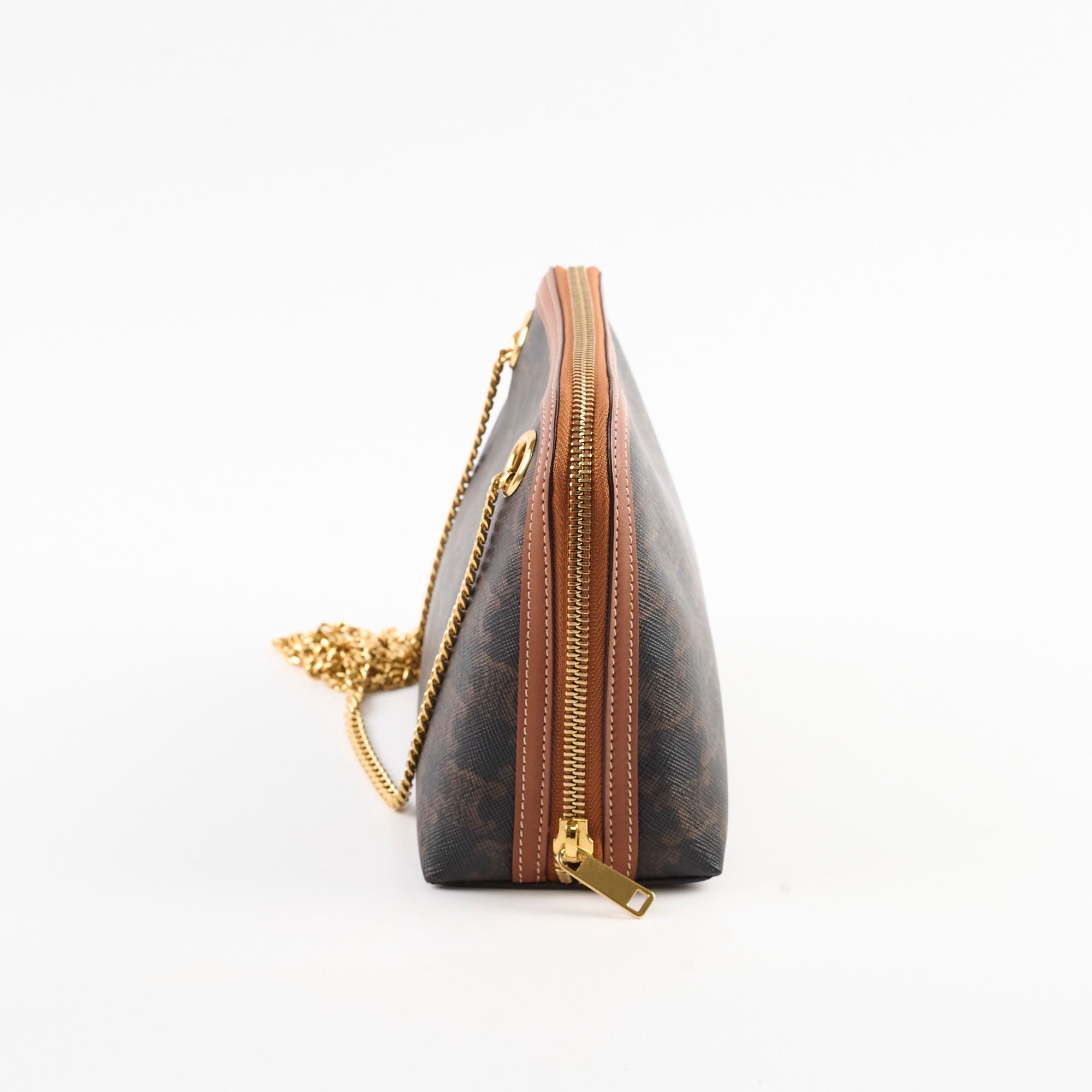 Celine Medium Chain Bag Triomphe Canvas Tan