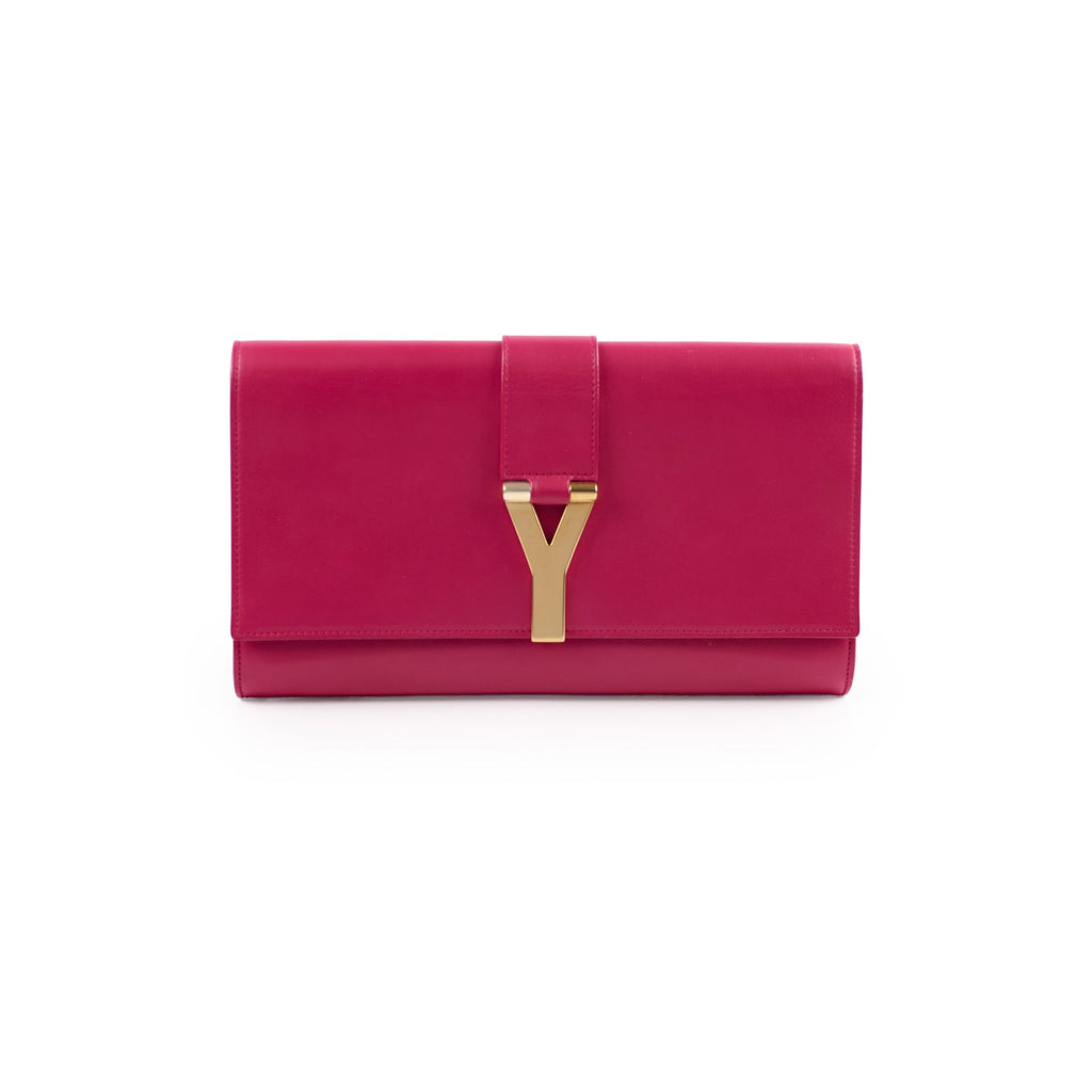 Saint Laurent Y Pink Large Clutch