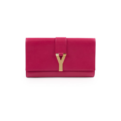 Saint Laurent Y Pink Large Clutch