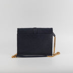 Saint Laurent Clutch with Detachable Chain Navy