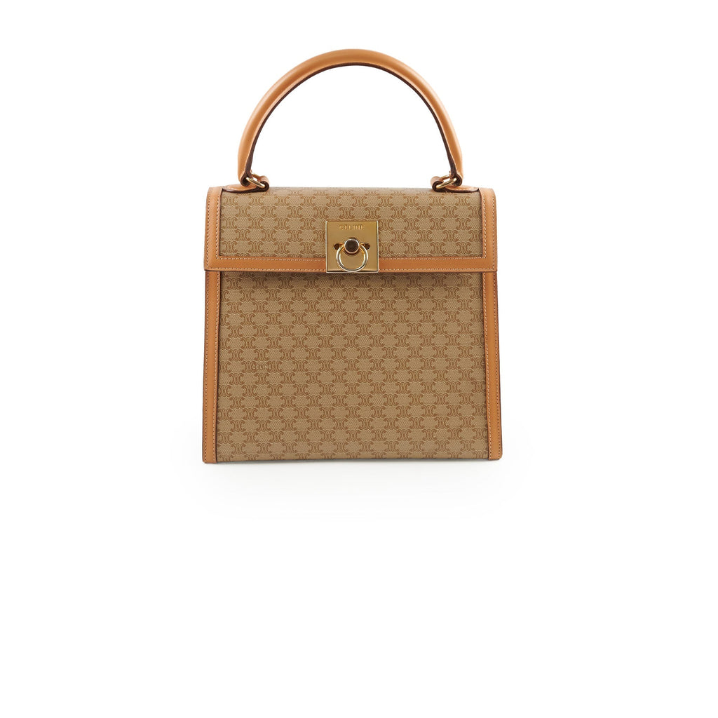 Celine Vintage Macadam Kelly Bag Beige