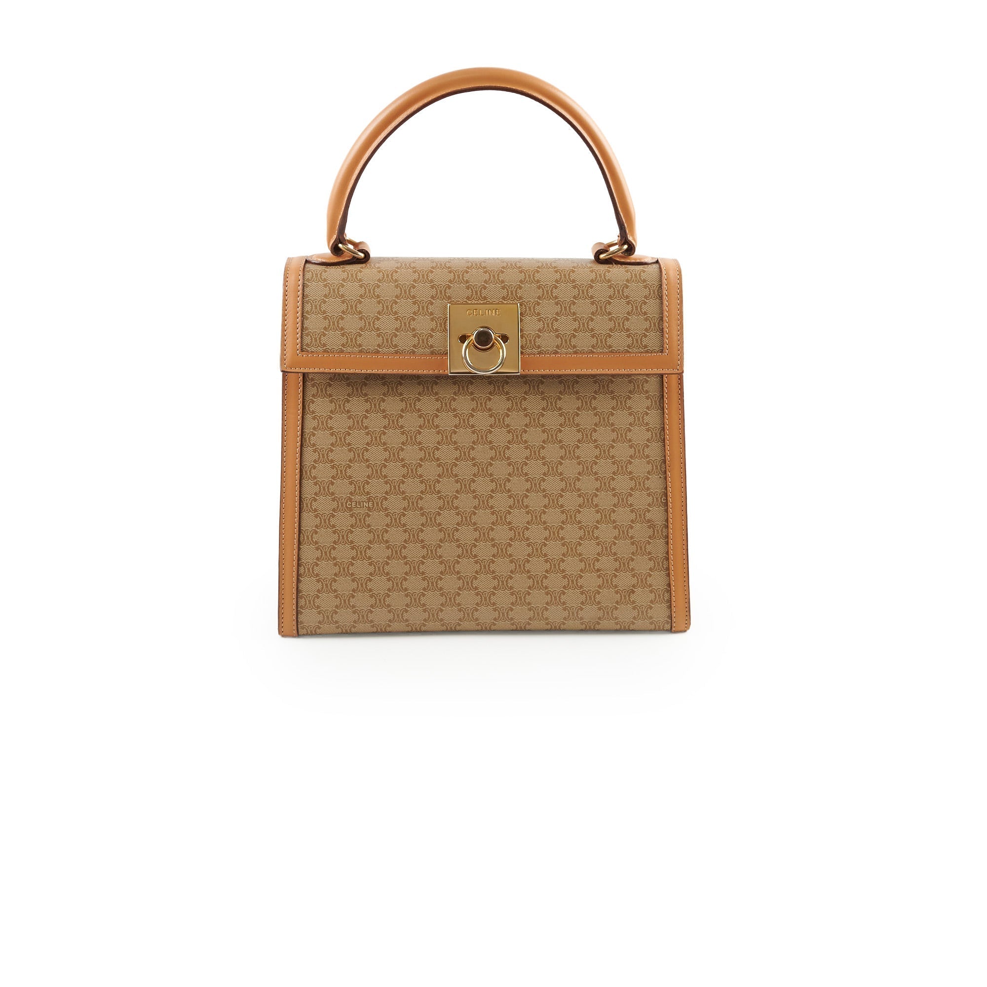 Celine Vintage Macadam Kelly Bag Beige