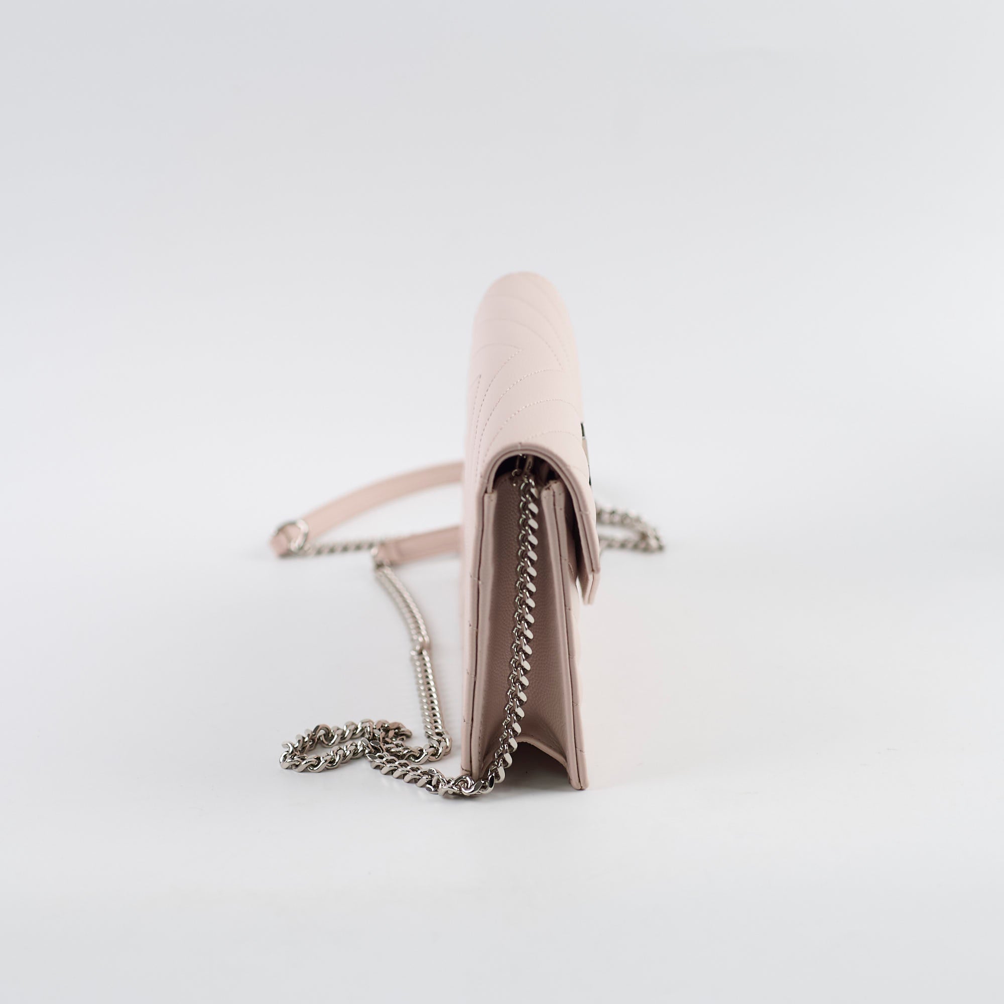 Saint Laurent Cassandre Envelope Wallet on Chain WOC Pink