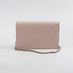 Saint Laurent Cassandre Envelope Wallet on Chain WOC Pink