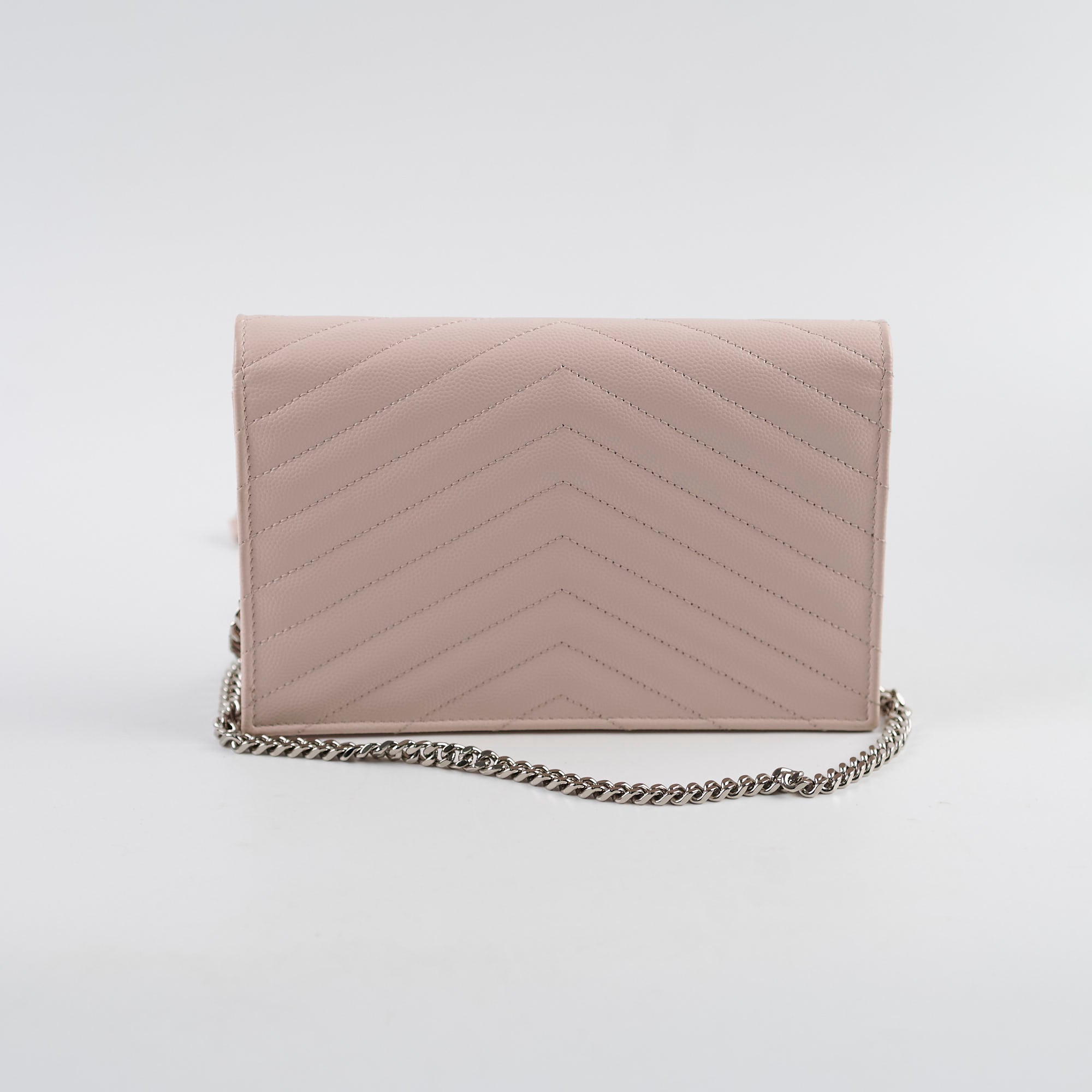 Saint Laurent Cassandre Envelope Wallet on Chain WOC Pink