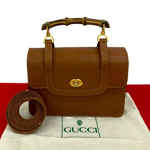 Gucci Bamboo Leather 2way Bag