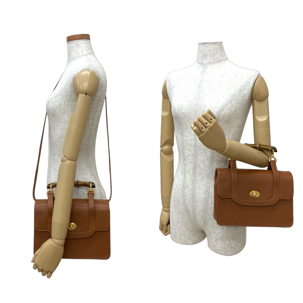Gucci Bamboo Leather 2way Bag