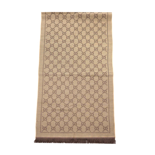 Gucci 180x48cm Scarf Wool Brown