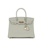 Hermes Birkin 30 Veau Togo Gris Neve Gold Hardware