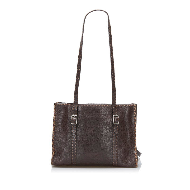 Fendi Leather Shoulder Bag - '10s