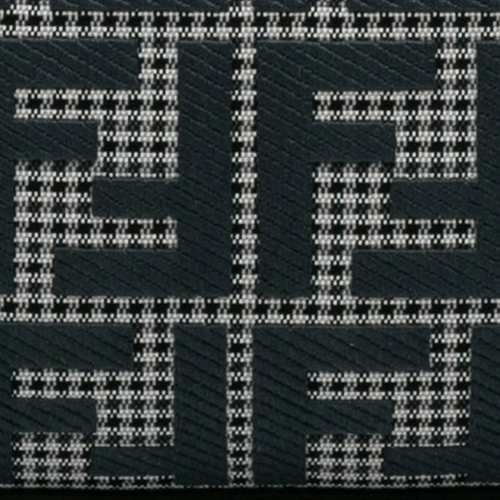 Fendi Baguette Grey Houndstooth Zucca Canvas