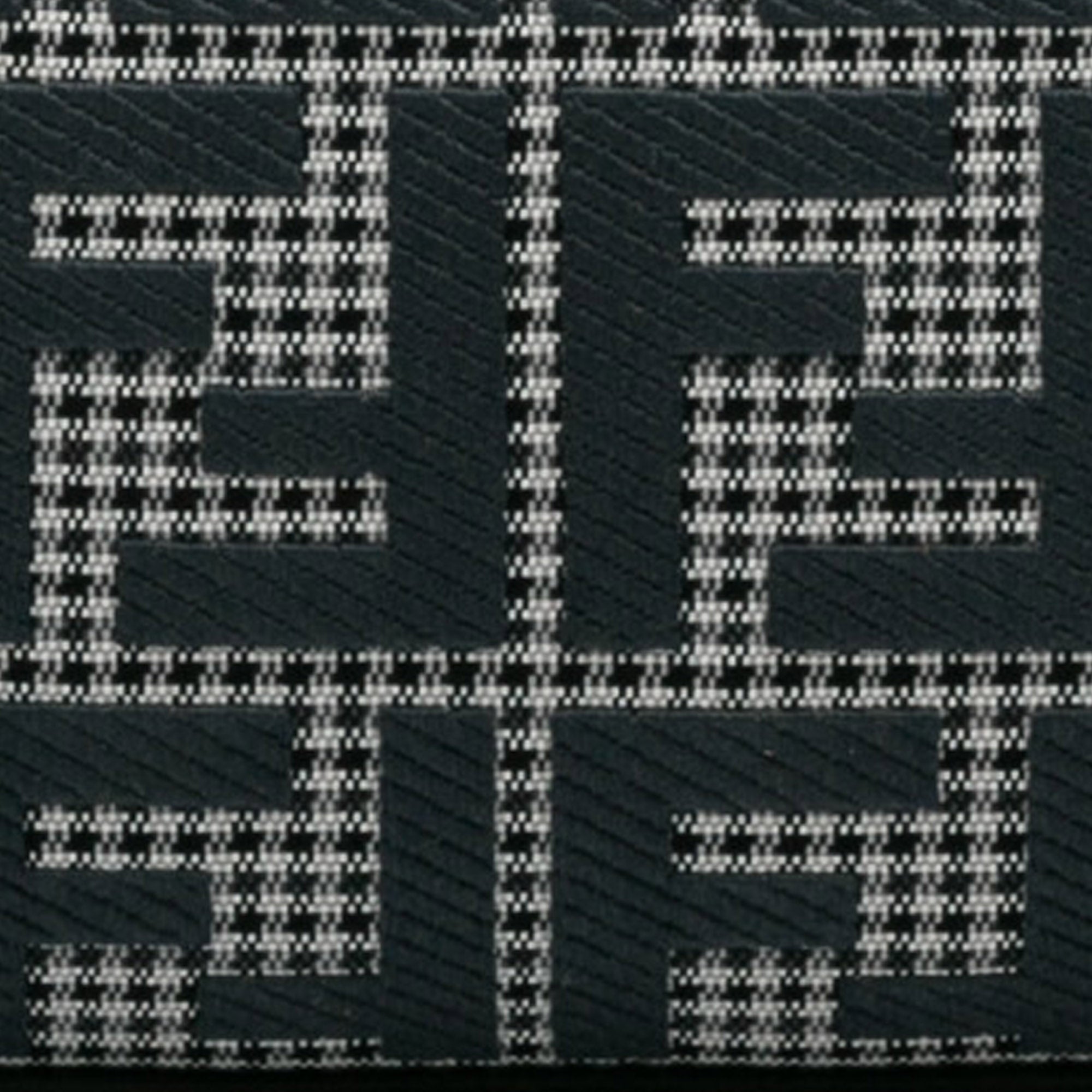 Fendi Baguette Grey Houndstooth Zucca Canvas