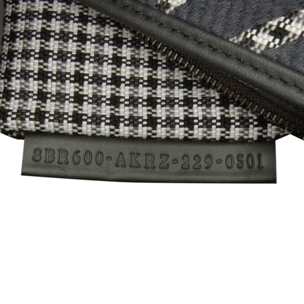 Fendi Baguette Grey Houndstooth Zucca Canvas