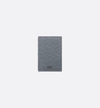 Vertical Bifold Card Holder Deep Gray Dior Gravity Leather