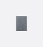Vertical Bifold Card Holder Deep Gray Dior Gravity Leather