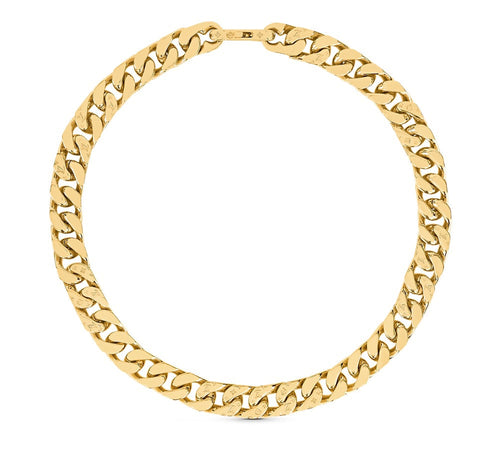 Louis Vuitton CHAIN LINKS MONOGRAM PATTERN NECKLACE GOLD-COLOR HARDWARE