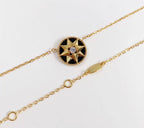 DIOR NATURAL BLACK ONYX COMPASS NECKLACE VICTOIRE