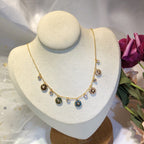 DIOR ROSE DES VENTS YELLOW GOLD NECKLACE