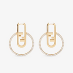 FENDI O’LOCK GOLD DIAMOND EARRINGS